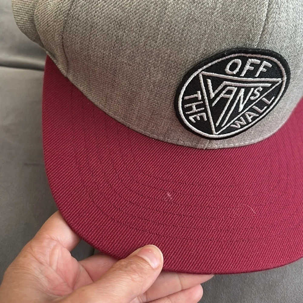Vans Two-Tone Gray and Red Cap